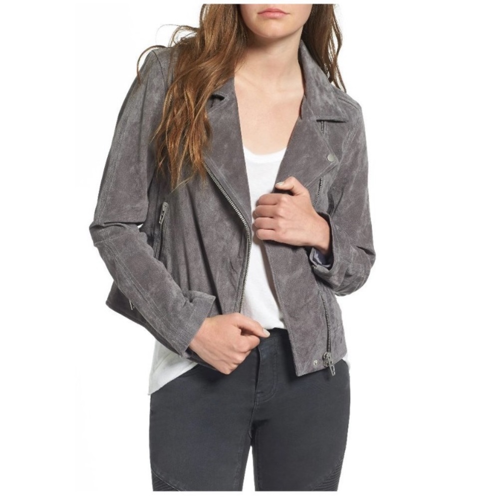 Blank NYC | NWOT Grey Suede Moto Jacket